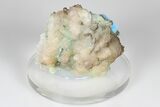 Vibrant Blue, Cyanotrichite On Cubic Fluorite - China #183992-3